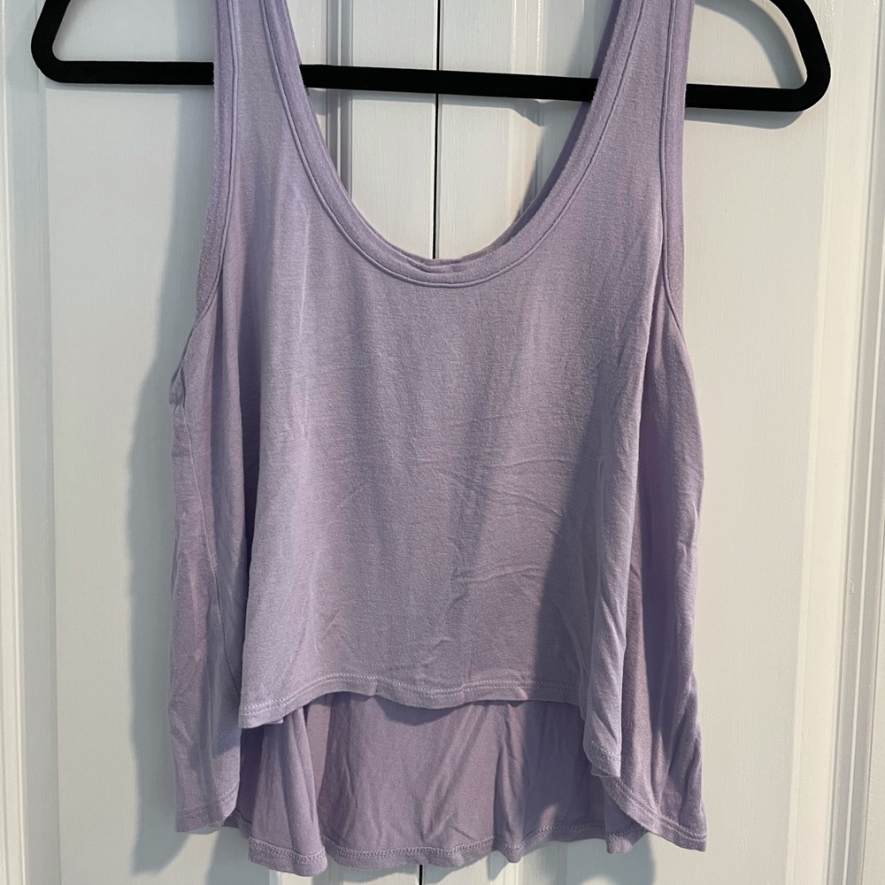 Flowy lavender crop top